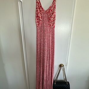 Floral Red Maxi Dress